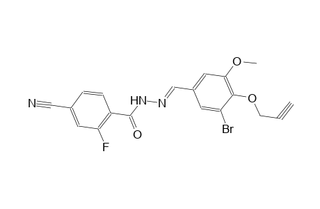 N'-{(E)-[3-bromo-5-methoxy-4-(2-propynyloxy)phenyl]methylidene}-4-cyano-2-fluorobenzohydrazide