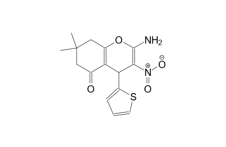 5H-1-benzopyran-5-one, 2-amino-4,6,7,8-tetrahydro-7,7-dimethyl-3-nitro-4-(2-thienyl)-