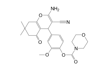 4-(2-amino-3-cyano-7,7-dimethyl-5-oxo-5,6,7,8-tetrahydro-4H-chromen-4-yl)-2-methoxyphenyl 4-morpholinecarboxylate