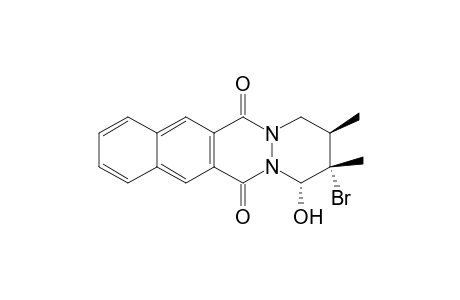 Benzo[g]pyridazino[1,2-b]phthalazine-6,13-dione, 2-bromo-1,2,3,4-tetrahydro-1-hydroxy-2,3-dimethyl-, (1.alpha.,2.beta.,3.beta.)-