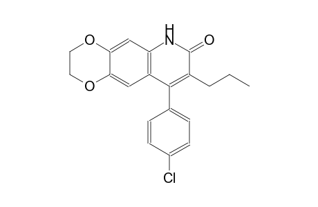 [1,4]dioxino[2,3-g]quinolin-7(6H)-one, 9-(4-chlorophenyl)-2,3-dihydro-8-propyl-