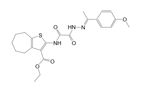 ethyl 2-{[{(2E)-2-[1-(4-methoxyphenyl)ethylidene]hydrazino}(oxo)acetyl]amino}-5,6,7,8-tetrahydro-4H-cyclohepta[b]thiophene-3-carboxylate