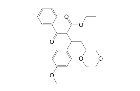 ethyl 2-benzoyl-4-(1,4-dioxan-2-yl)-3-(4-methoxyphenyl)butanoate