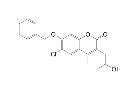 7-(benzyloxy)-6-chloro-3-(2-hydroxypropyl)-4-methyl-2H-chromen-2-one