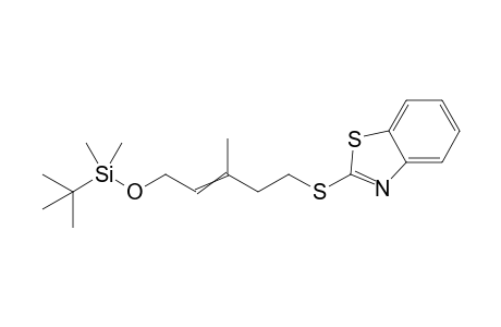 2-({5-[(tert-Butyl)dimethylsilyloxy]-3-methylpent-3-enyl}sulfanyl)benzothiazole