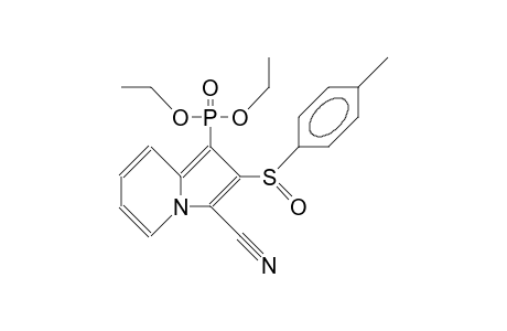 3-Cyano-2-(4-tolylsulfinyl)-indolizin-1-yl-phosphonic acid, diethyl ester