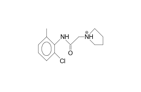 6'-Chloro-2-pyrrolidinio-aceto-O-toluidide cation