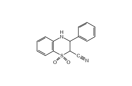 3,4-DIHYDRO-3-PHENYL-2H-1,4-BENZOTHIAZINE-2-CARBONITRILE, 1,1-DIOXIDE