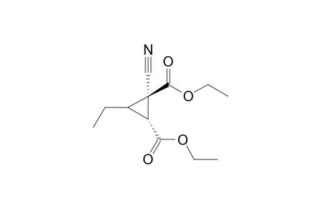 trans-Diethyl 1-cyano-3-ethyl-1,2-cyclopropanedicarboxylate