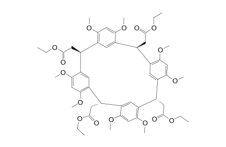 R-2,T-8,C-14,T-20-TETRA-(CARBOETHOXYETHYL)-PENTACYClO-[19.3.1.1^3,7.1^15,19]-OCTACOSA-1(25),3,5,7(28),9,11,13(27),15,17,19(26),21,23-DODECAEN-4,6,10,12,16,18,2