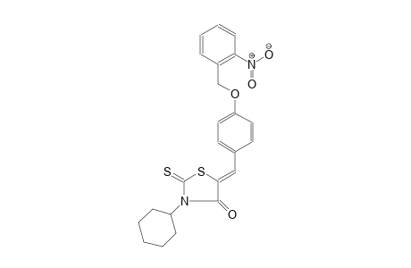 4-thiazolidinone, 3-cyclohexyl-5-[[4-[(2-nitrophenyl)methoxy]phenyl]methylene]-2-thioxo-, (5Z)-