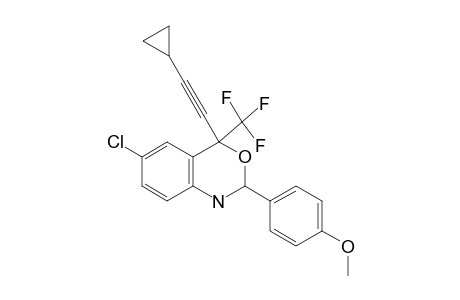 6-chloro-4-(2-cyclopropylethynyl)-2-(4-methoxyphenyl)-4-(trifluoromethyl)-1,2-dihydro-3,1-benzoxazine