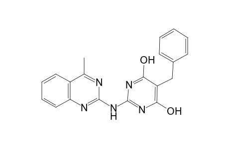 2-[(4-methylquinazolin-2-yl)amino]-4-oxidanyl-5-(phenylmethyl)-1H-pyrimidin-6-one