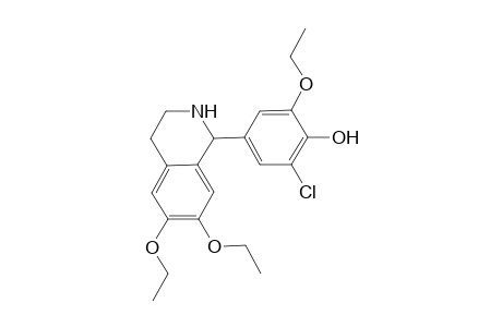 2-Chloranyl-4-(6,7-diethoxy-1,2,3,4-tetrahydroisoquinolin-1-yl)-6-ethoxy-phenol