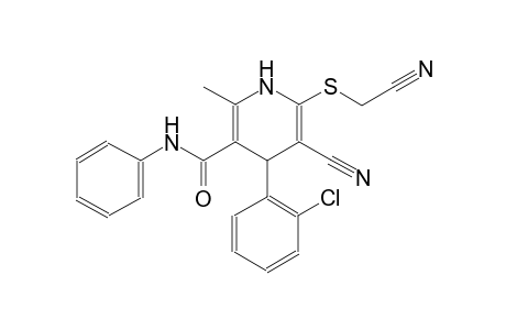 4-(2-Chlorophenyl)-5-cyano-6-(cyanomethylsulfanyl)-2-methyl-N-phenyl-1,4-dihydropyridine-3-carboxamide
