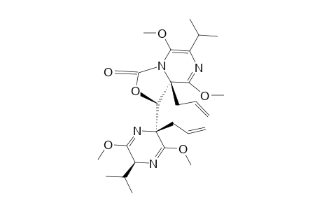 (1R)-(5-ALLYL-2,5-DIHYDRO-3,6-DIMETHOXY-2-ISOPROPYLPYRAZIN-5-YL)-8A-ALLYL-6-ISOPROPYL-5,8-DIMETHOXY-1,8A-DIHYDRO-[1,3]-OXAZOLO-[3,4-A]-PYRAZIN-3-