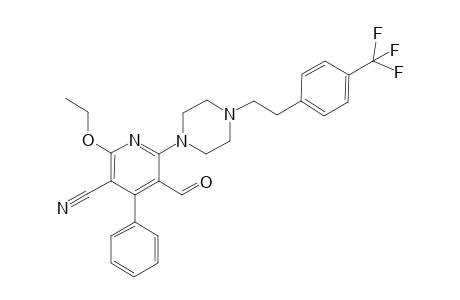 3-Cyano-2-ethoxy-5-formyl-6-{N-4-[2-trifluoromethylphenethyl]piperazinyl}-4-phenylpyridine