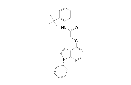 N-(2-tert-butylphenyl)-2-[(1-phenyl-1H-pyrazolo[3,4-d]pyrimidin-4-yl)sulfanyl]acetamide