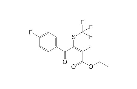 (E)-ethyl 4-(4-fluorophenyl)-2-methyl-4-oxo-3-(trifluoromethylthio)but-2-enoate