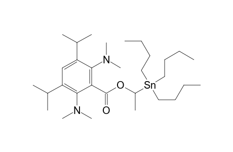 Benzoic acid, 2,6-bis(dimethylamino)-3,5-bis(1-methylethyl)-, 1-(tributylstannyl)ethyl ester