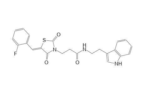 3-thiazolidinepropanamide, 5-[(2-fluorophenyl)methylene]-N-[2-(1H-indol-3-yl)ethyl]-2,4-dioxo-, (5Z)-