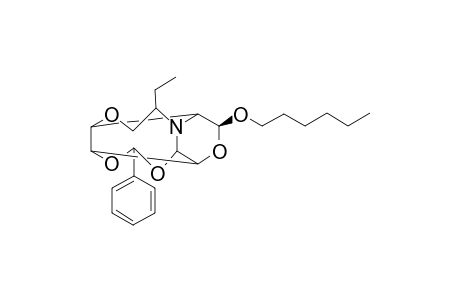 8-Phenyl-1-ethyl-13-.beta.-hexyloxy-1-aza-4,7,9,12-tetraoxatricyclo[8.4.0(5,14).0(6,11)]tetradecane