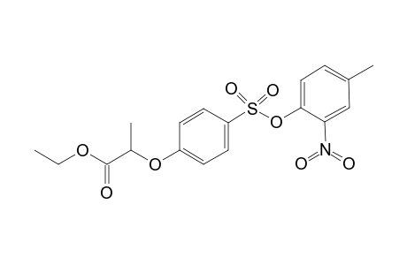 Propanoic acid, 2-[4-(4-methyl-2-nitrophenoxysulfonyl)phenoxy]-, ethyl ester