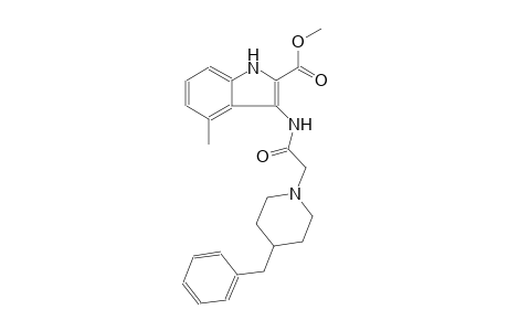 methyl 3-{[(4-benzyl-1-piperidinyl)acetyl]amino}-4-methyl-1H-indole-2-carboxylate