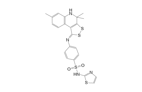 N-(1,3-thiazol-2-yl)-4-{[(1Z)-4,4,7-trimethyl-4,5-dihydro-1H-[1,2]dithiolo[3,4-c]quinolin-1-ylidene]amino}benzenesulfonamide
