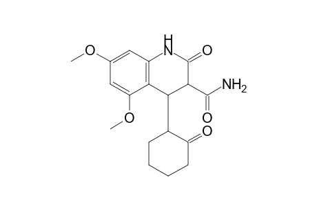 2-keto-4-(2-ketocyclohexyl)-5,7-dimethoxy-3,4-dihydro-1H-quinoline-3-carboxamide