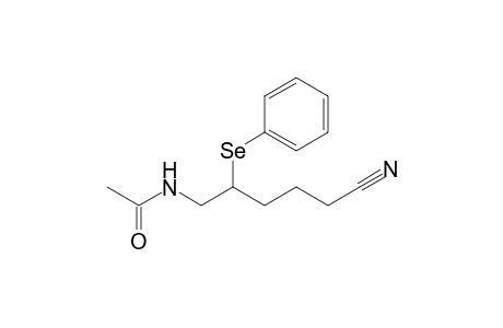 N-[4-cyano-1-(phenylselenomethyl)butyl]acetamide and N-(5-cyano-2-phenylselenopentyl)acetamide (7:3 mixture)