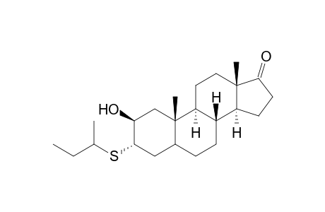 2.beta.-Hydroxy-3.alpha.-(2'-butyl)thioandrostan-17-one