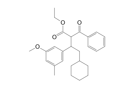 ethyl 2-benzoyl-4-cyclohexyl-3-(3-methoxy-5-methyl-phenyl)butanoate