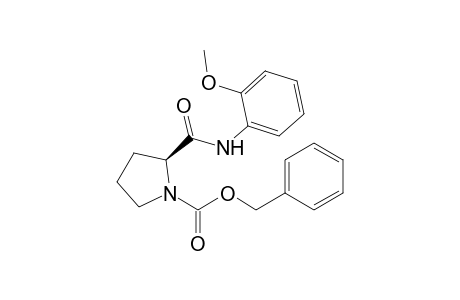 (2S)-2-[(2-methoxyanilino)-oxomethyl]-1-pyrrolidinecarboxylic acid (phenylmethyl) ester