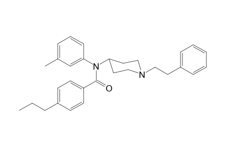 N-(3-Methylphenyl)-N-[1-(2-phenylethyl)piperidin-4-yl]-4-propylbenzamide