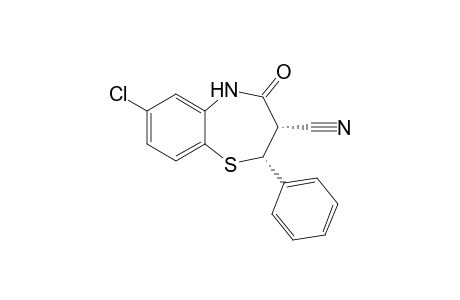 7-Chloro-3-cyano-2,3-dihydro-2-phenyl-1,5-benzothiazepin-4(5H)-one
