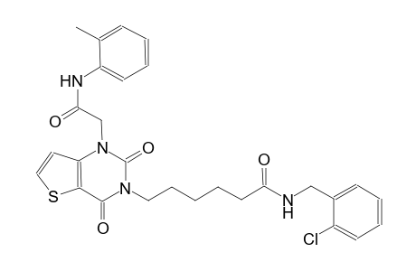 N-(2-chlorobenzyl)-6-(2,4-dioxo-1-[2-oxo-2-(2-toluidino)ethyl]-1,4-dihydrothieno[3,2-d]pyrimidin-3(2H)-yl)hexanamide
