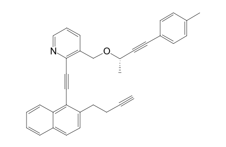 2-[(2''-But-3''-yn-1''-yl)naphthalen-1'-yl]ethynyl]-3-{[1"'-methyl-3"'-(p-methylphenyl)prop-2"'-yn-1"'-yl]oxymethyl}-pyridine