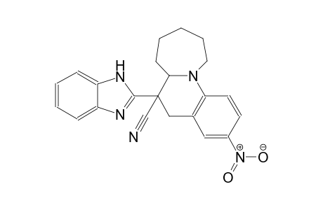 6-(1H-benzimidazol-2-yl)-3-nitro-5,6,6a,7,8,9,10,11-octahydroazepino[1,2-a]quinoline-6-carbonitrile