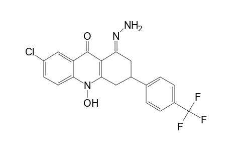 (1E)-7-Chloro-10-hydroxy-3-[4-(trifluoromethyl)phenyl]-3,4-dihydro-1,9(2H,10H)-acridinedione 1-hydrazone