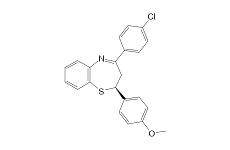 (S) 4-(4-Chlorophenyl)-2-(4-methoxyphenyl)-2,3-dihydro-1,5-benzothiazepine
