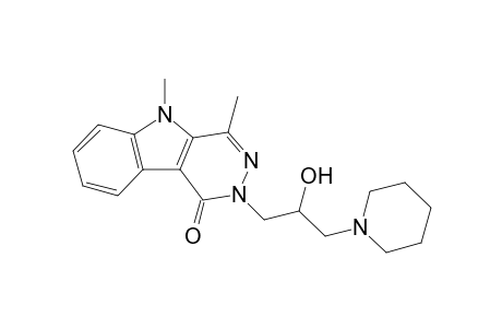 2-(2-Hydroxy-3-piperidinopropyl)-4,5-dimethyl-2,5-dihydro-1H-pyridazino[4,5-b]indol-1-one