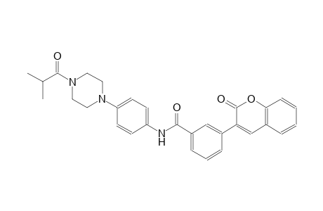 N-[4-(4-isobutyryl-1-piperazinyl)phenyl]-3-(2-oxo-2H-chromen-3-yl)benzamide