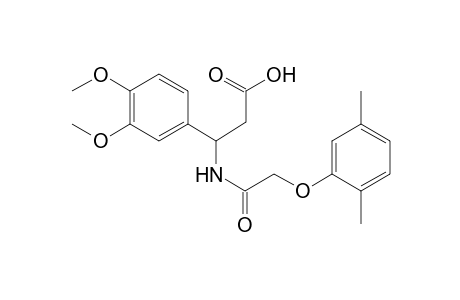 3-(3,4-dimethoxyphenyl)-3-[2-(2,5-dimethylphenoxy)ethanoylamino]propanoic acid