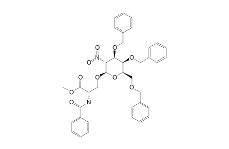 O-(3,4,6-TRI-O-BENZYL-2-DEOXY-2-NITRO-BETA-D-GALACTOPYRANOSYL)-N-(BENZOYL)-L-SERINE-METHYLESTER