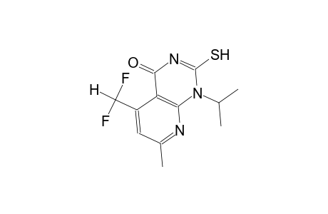 pyrido[2,3-d]pyrimidin-4(1H)-one, 5-(difluoromethyl)-2-mercapto-7-methyl-1-(1-methylethyl)-