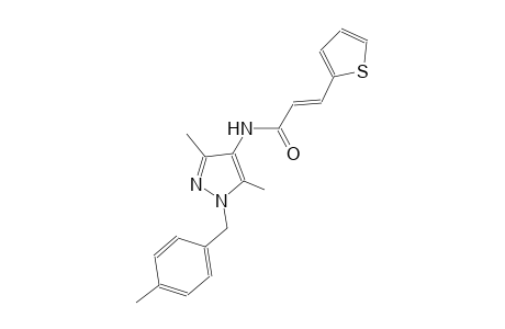 (2E)-N-[3,5-dimethyl-1-(4-methylbenzyl)-1H-pyrazol-4-yl]-3-(2-thienyl)-2-propenamide