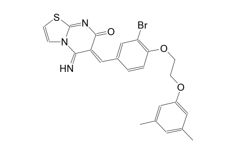 (6Z)-6-{3-bromo-4-[2-(3,5-dimethylphenoxy)ethoxy]benzylidene}-5-imino-5,6-dihydro-7H-[1,3]thiazolo[3,2-a]pyrimidin-7-one