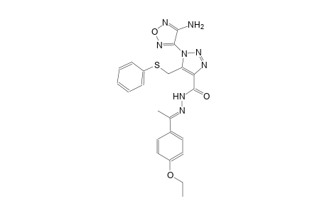 1-(4-amino-1,2,5-oxadiazol-3-yl)-N'-[(E)-1-(4-ethoxyphenyl)ethylidene]-5-[(phenylsulfanyl)methyl]-1H-1,2,3-triazole-4-carbohydrazide