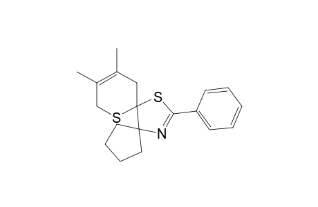 7,12-Dithia-14-azadispiro[4.0.5.3]tetradeca-9,13-diene, 9,10-dimethyl-13-phenyl-